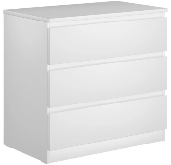 Комод Мальта, 3 ящика, с доводчиками, 80х48х76 см, белый