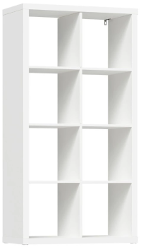 Стеллаж Фора, 8 полок, 77х147х38 см, белый