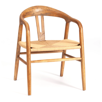 Стул VALI, дерево вяз/бечевка, Груша (№3), 50х46х77 см