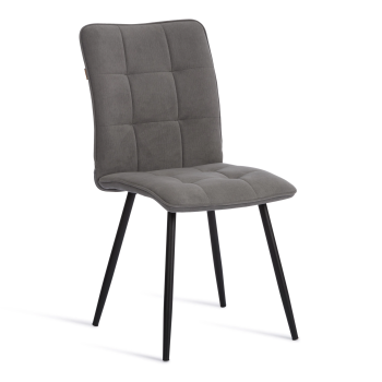 Стул обеденный Bari, флок, серый/черный, 29, 46х55х89