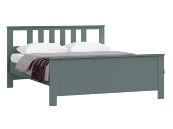 Кровать двуспальная Сага, 160х200 см, темно-бирюзовая