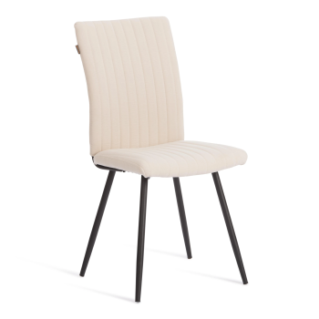 Стул обеденный Monte Carlo, флок, молочный/черный, 4, 50х55х93