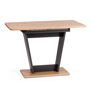 Стол обеденный FOX раздвижной, ЛДСП, 68.6x110-145x75 см, Дуб артисан/Графит