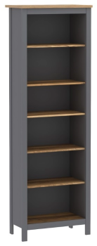 Стеллаж Сага, 70х42х215 см, серый/ясень