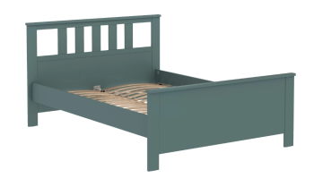 Кровать двуспальная Сага, 140х200 см, темно-бирюзовая