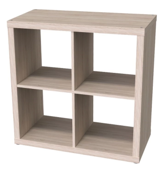 Стеллаж Фора, 4 полки, 77х77х38 см, дуб беленый