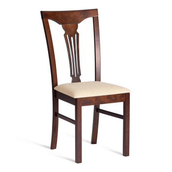 Стул - Гермес/Hermes, дерево гевея, 43х49х94см, Cappuchino, ткань бежевая (S178-4)