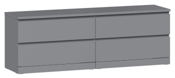 Комод Варма, 4 ящика, горизонтальный, 160х54х40 см, эмаль серая