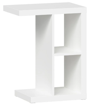 Стол приставной Энкель, 2 полки, 47x60x30 см, белый