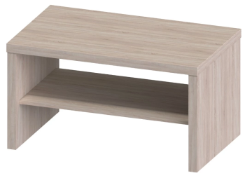 Стол журнальный Энкель, с полкой, 82x50x45 см, дуб беленый