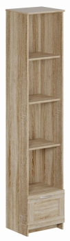Стеллаж Сириус, 1 ящик, 39х35х190 см, дуб сонома