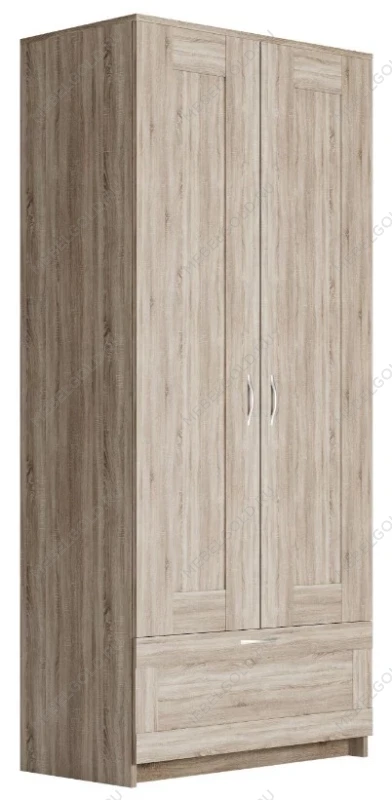 Шкаф Сириус, 2 двери и 1 ящик, 78х50х190 см, дуб сонома