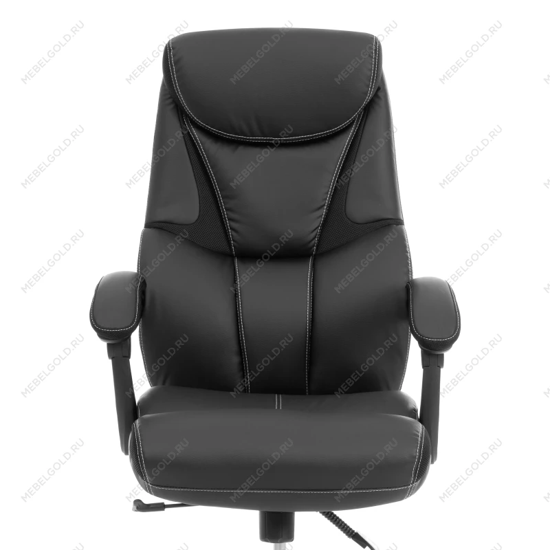 Кресло Cambridge metalBL, кож/зам/ткань, черный/черный, 36-6/11 | изображение 6