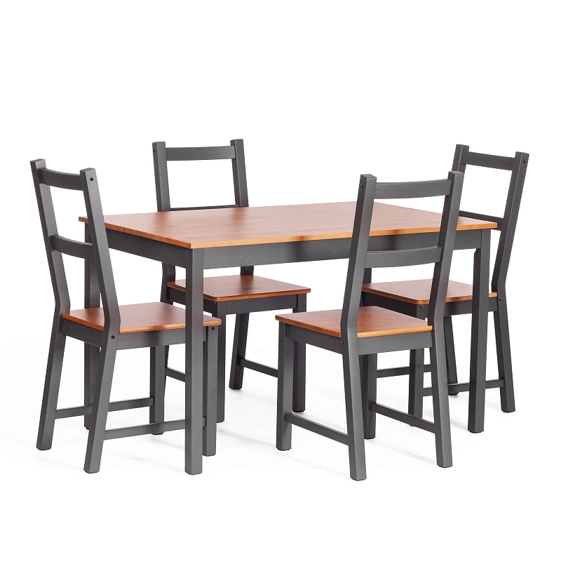 Стул Соната/Sonata chair, массив сосны, 41х50х95 см, антик /графит | изображение 9