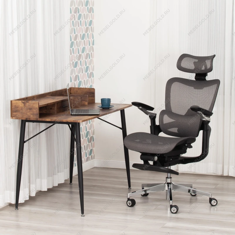 Компьютерное кресло Sakura, сетка, серый | изображение 24