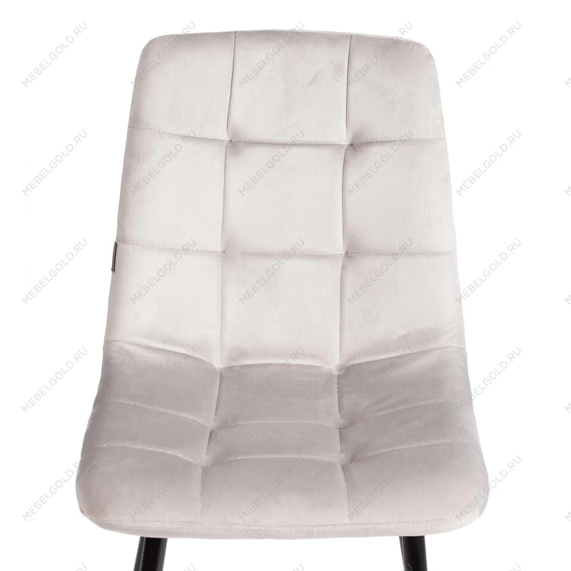 Стул CHILLY (mod. JSC-220), Велюр/металл, 44,5х52,5х88 см, Light grey (светло-серый) HLR14 / черный | изображение 6