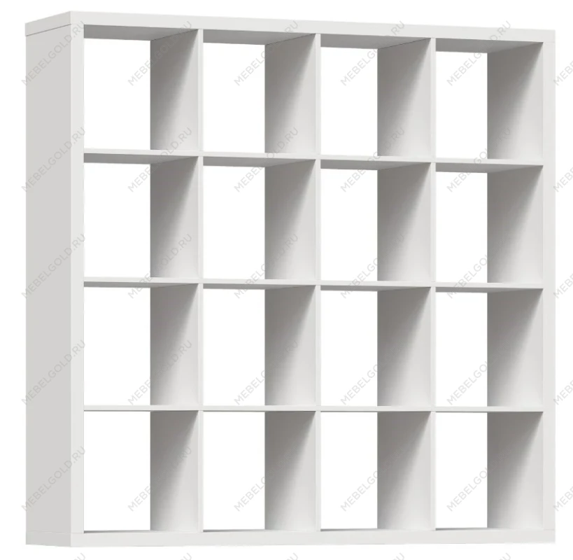 Стеллаж Фора, 16 полок, 147x147х38 см, белый