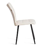 Стул обеденный Bari, LT, велюр, молочный/черный, 4, 41х55х89 см | изображение 1