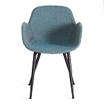 Кресло VALENTINO (mod. PC45-2), металл/экокожа/ткань, 55 х 58 х 81 см, Turquoise (бирюзовый)/Grey (серый)/чёрный | изображение 4