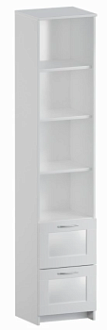 Стеллаж Сириус, 2 ящика, 39х35х190 см, белый