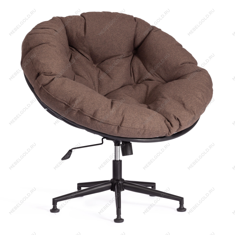 Кресло CLOUDE, рогожка/металл, 97х98х90-96см, коричневый, 3М7-147