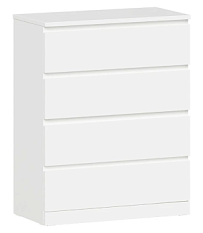 Комод Варма, 4 ящика, 80х100х40 см, эмаль белая