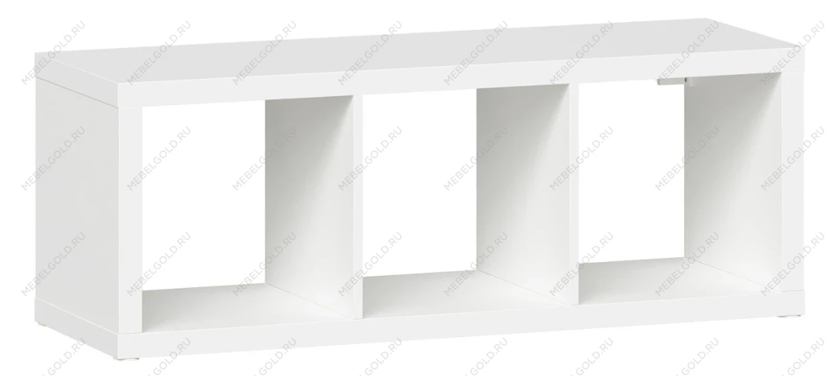 Стеллаж Фора, 3 полки, 112х42х38 см, белый