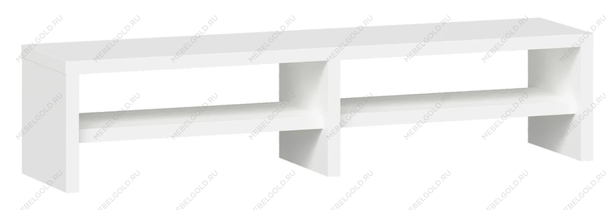 Тумба ТВ Энкель, 2 полки, 160x37x38 см, белая