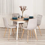 Стул CHILLY (mod. JSC-220), Велюр/металл, 44,5х52,5х88 см, Light grey (светло-серый) HLR14 / натуральный | изображение 10