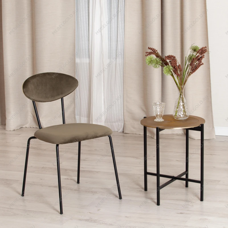 Столик кофейный Secret De Maison BLOOM ( mod. 11873-B ), алюминиевый сплав, 46*46*51 см, черный/античная медь | изображение 7