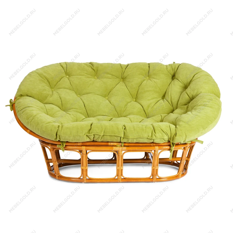 Диван MAMASAN/МАМАСАН 23/02 W/с подушкой, подушка 182х119 см, 169х102х80 см, Pecan (орех), флок, олива, 23 | изображение 2