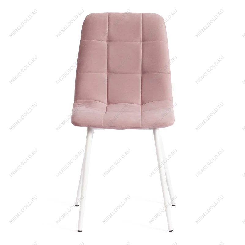 Стул CHILLY MAX, Велюр/металл, 45 х 54 х 90 см, пыльно-розовый/белый | изображение 4