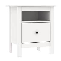 Тумба прикроватная Сага, с доводчиками, 51х41х62 см, белая