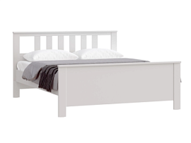 Кровать двуспальная Сага, 160х200 см, белая