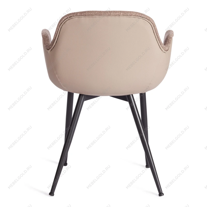 Кресло VALENTINO (mod. PC45-2)/1 шт. в упаковке, металл/экокожа/ткань, 55 х 58 х 81 см, Brown (коричневый)/чёрный | изображение 3