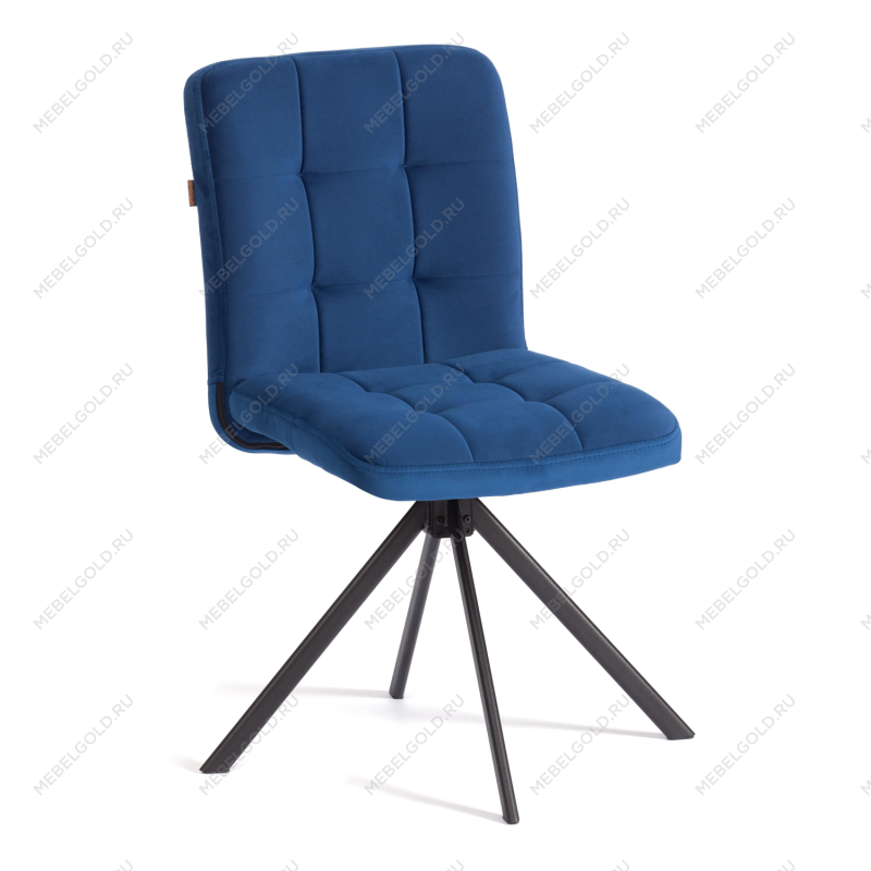 Стул обеденный Medeo, поворотный механизм 360, велюр, Blue (синий)
