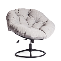 Кресло CLOUDE HOME, рогожка/металл, 97х98х90-96см, серо-бежевый, 3M 16/2