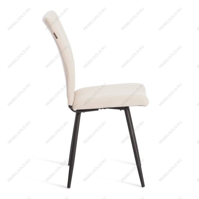 Стул обеденный Monte Carlo, флок, молочный/черный, 4, 50х55х93 | изображение 1