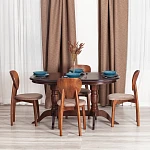 Стул DIAMANTE мягкое сидение, бук, 42x42x85см, коричневый, ткань Tenerife Mocco | изображение 8