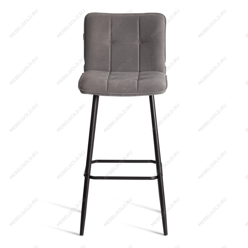 Барный стул Bari/Бари, велюр, серый, 29, 45х56х110 см | изображение 4