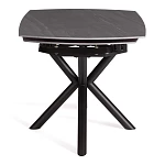 Стол обеденный Winston/Винстон, столешница керамика (матовая) /опоры металл, темно-серый/черный, (120+30+30)x80x75(+1) см | изображение 1