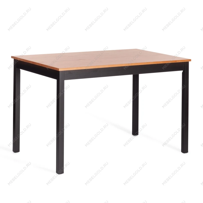 Обеденный комплект Соната (стол + 4 стула)/Sonata dining set, массив сосны, стол: 120х75х73см  стул :41х50х95см, антик/чёрный | изображение 1