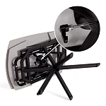 Стол обеденный Winston/Винстон, столешница керамика (матовая) /опоры металл, темно-серый/черный, (120+30+30)x80x75(+1) см | изображение 16