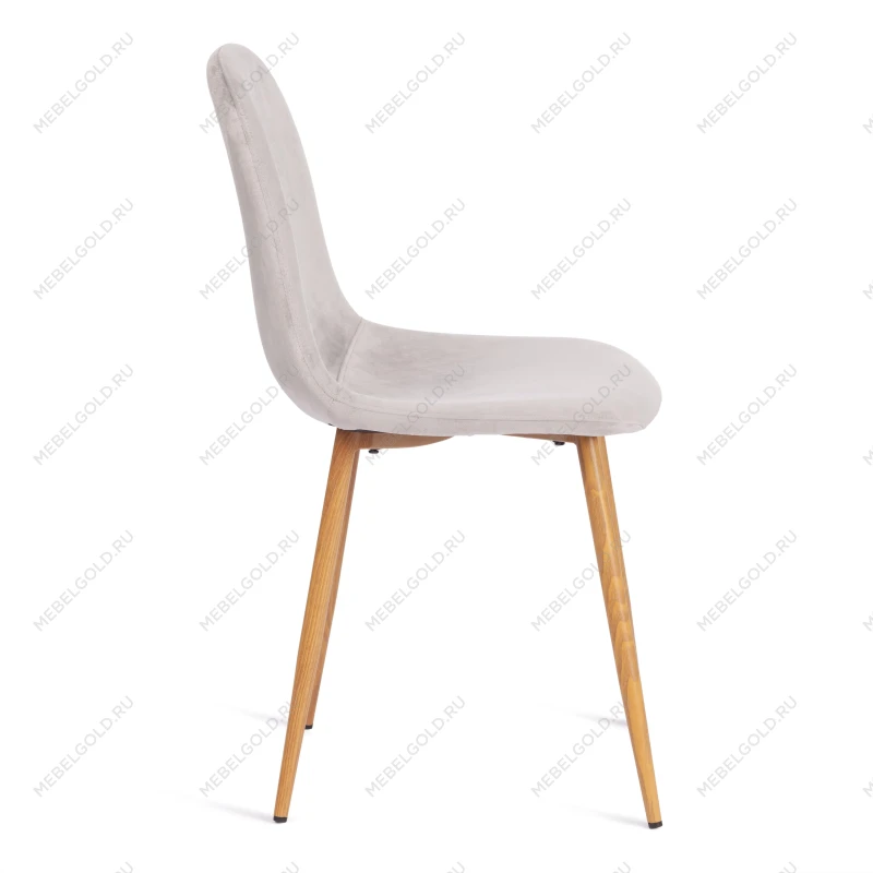 Стул BREEZE (mod. 4724), Велюр/металл, 44 х 53 х 87 см, Light grey (светло-серый) HLR14 / натуральный | изображение 1