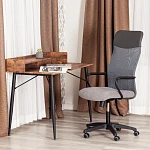 Кресло PRACTIC (мп), флок/кож/зам, серый/металлик, 29/W-12/36 | изображение 12