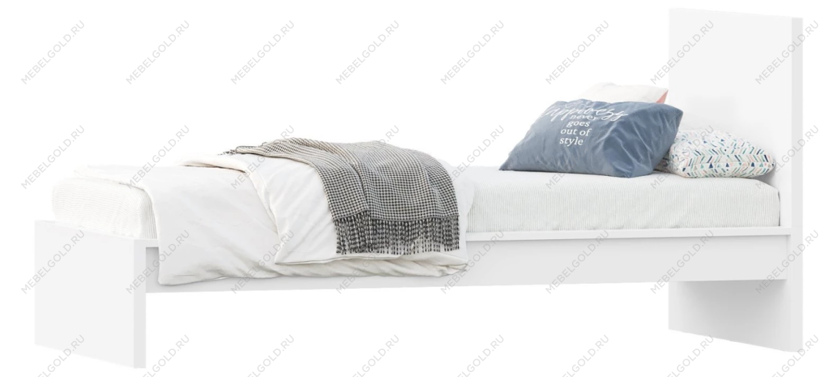 Кровать односпальная Варма СЭНГ, 90х200см, эмаль, белая