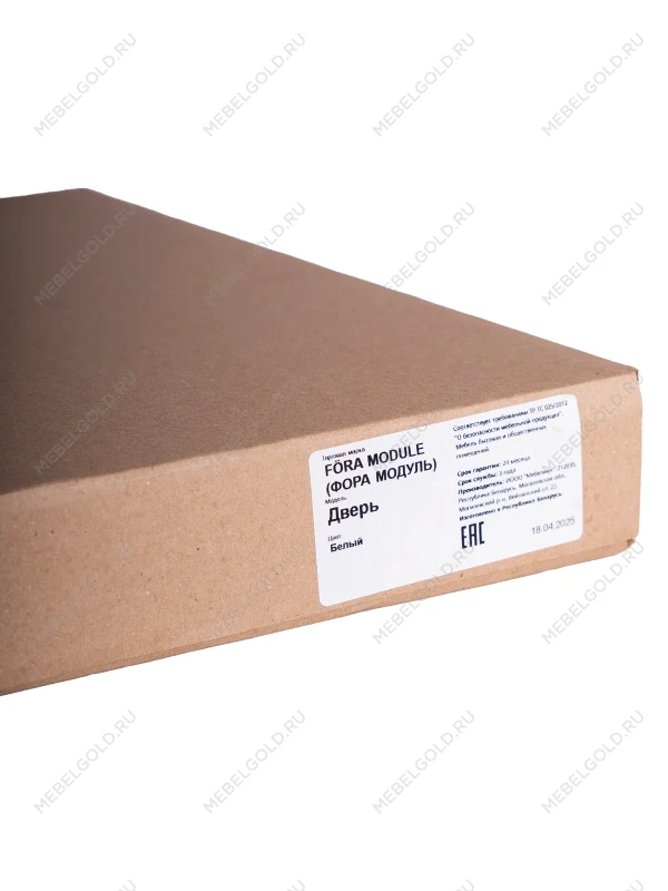 Модуль с дверцей для стеллажа ФОРА, 33х33х37, белый | изображение 9