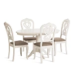 Стул -Андромеда/Andromeda, дерево гевея, 47х55,5х107 см, Ivory white, ткань коричневая S168-7 | изображение 8