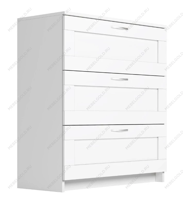 Комод Сириус, 3 ящика, 78х41х94 см, белый