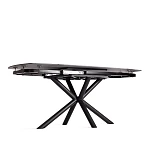 Стол обеденный Winston/Винстон, столешница керамика (матовая) /опоры металл, темно-серый/черный, (120+30+30)x80x75(+1) см | изображение 14